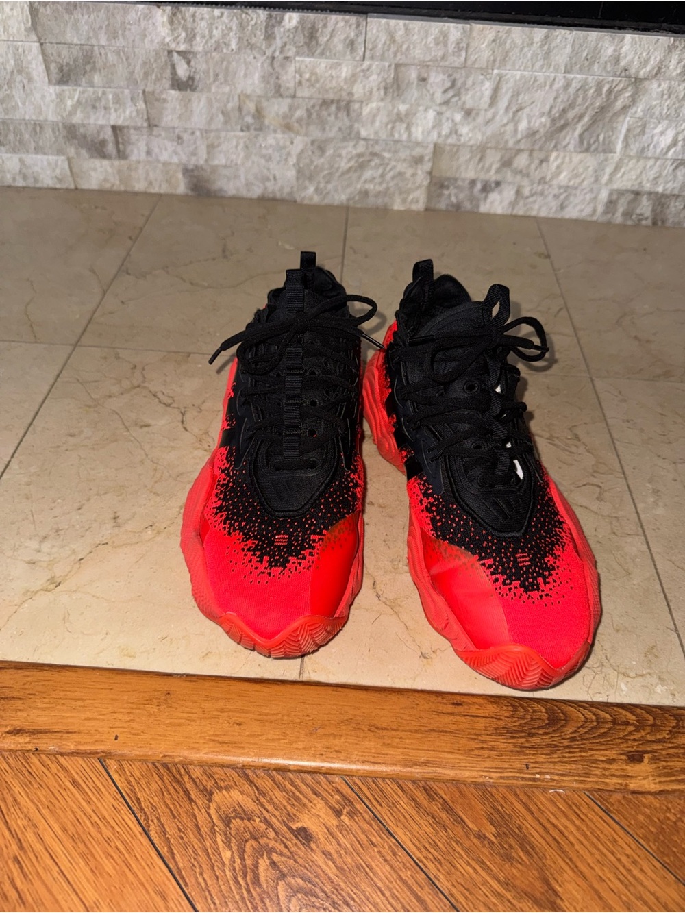 adidas Black and Orange Athletic Sneakers